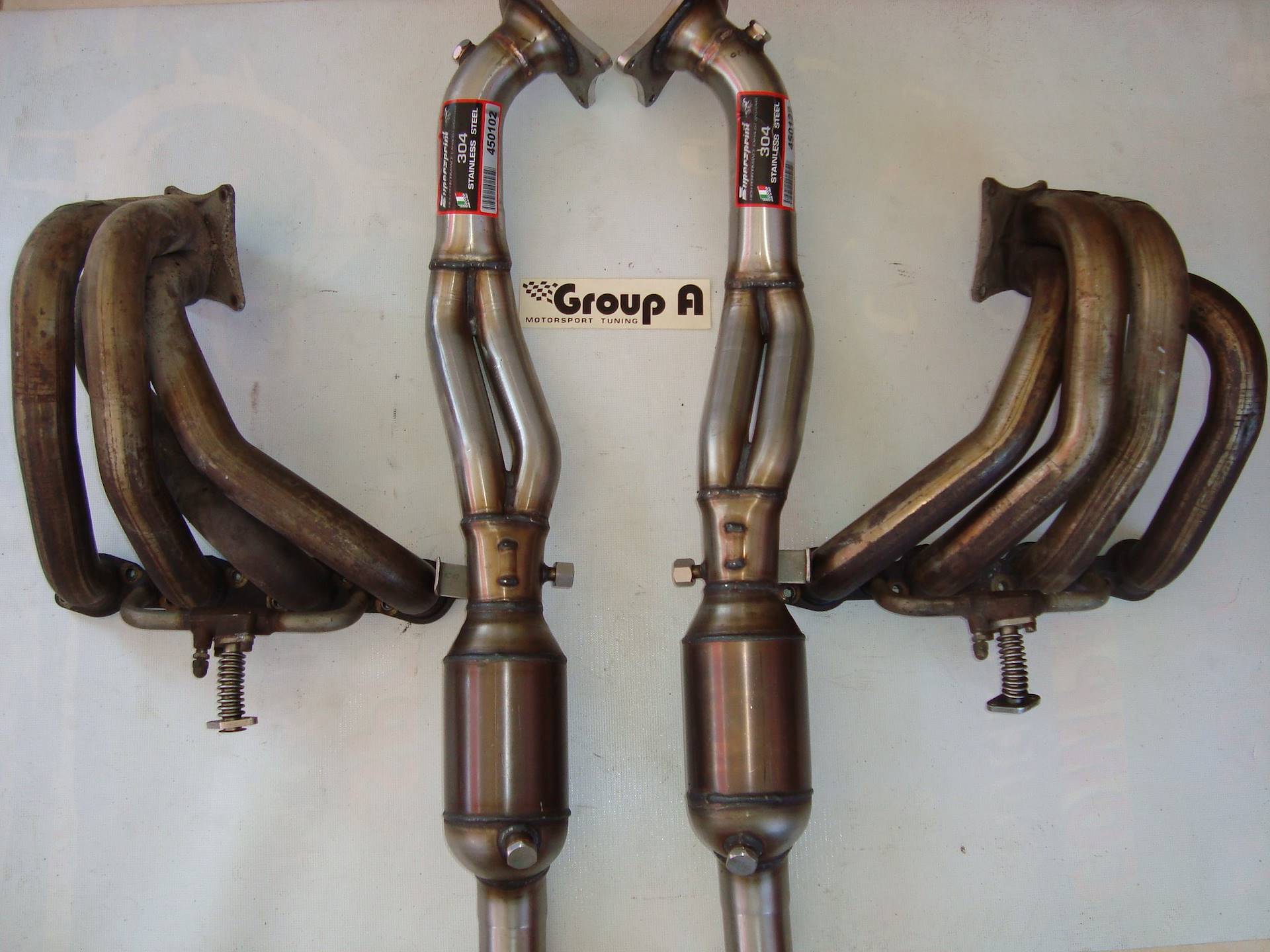 Front pipe right with Metallic catalytic converter